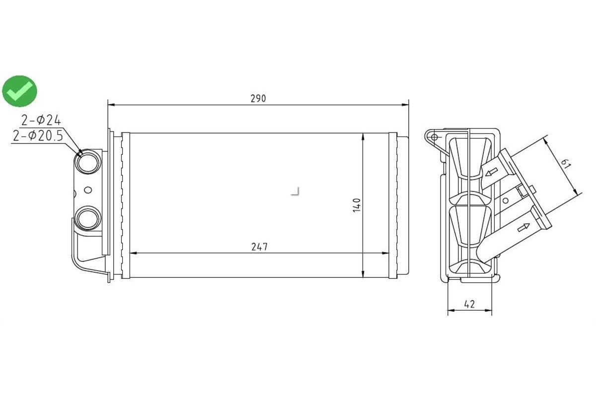 Fiat Albea Palio Kalorifer Radyatörü Eurofan Mekanik Tip Nıss-71454
