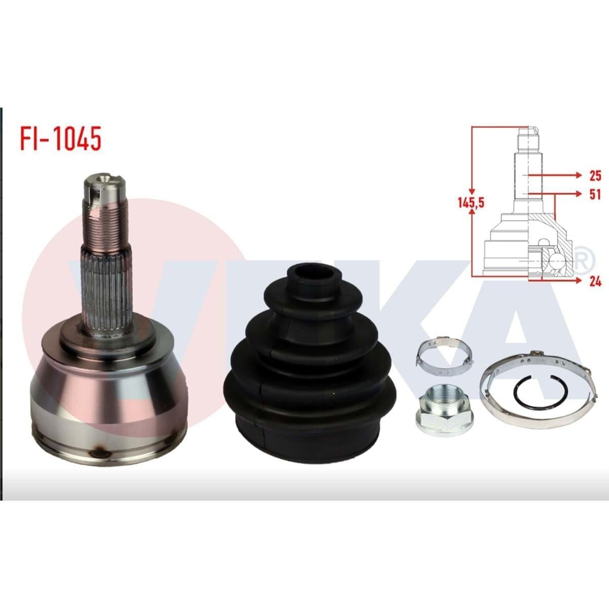 Fiat Fiorino Aks Kafası Dış R/L 1.3 Mtj Veka