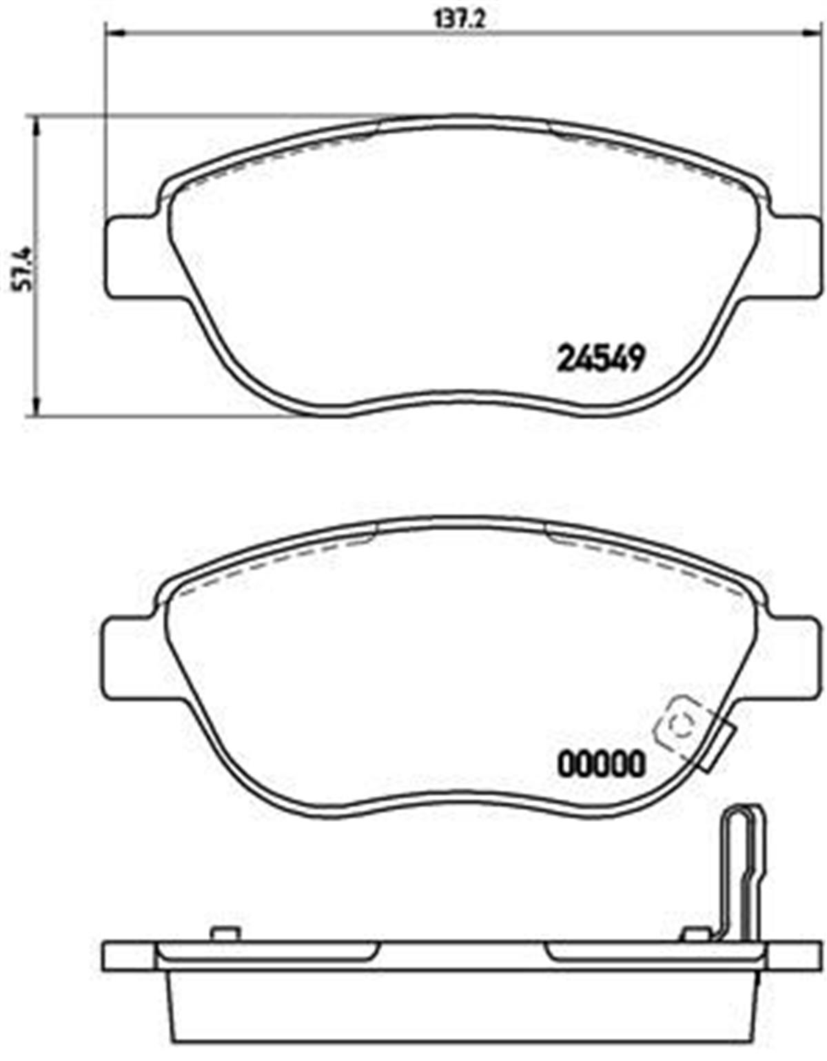 Opel Corsa D Fiat 500L Ön Balata 93189816-1605354-1605227-77366