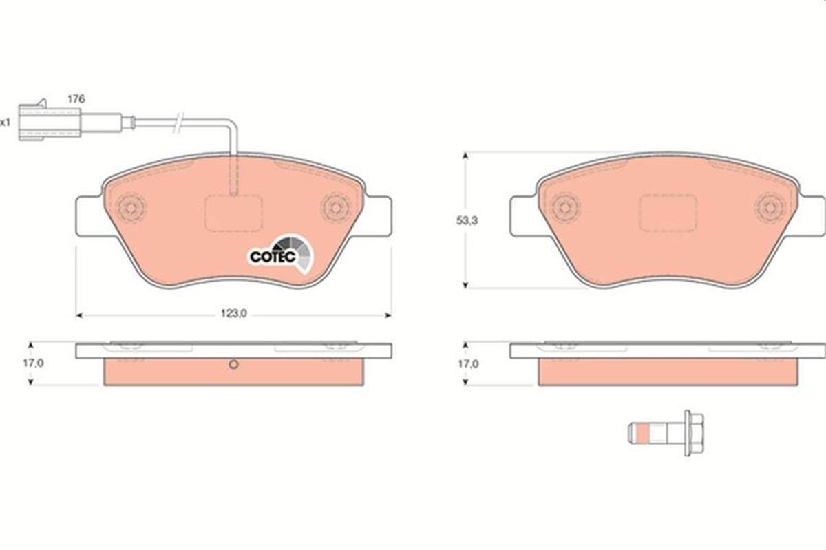 Fiat Linea Punto Albea Idea Ön Balata Fişli 77362548-77363992