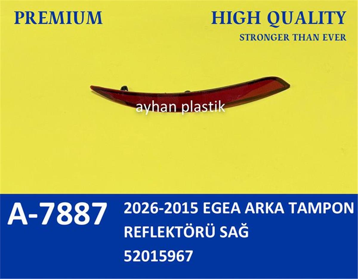 Fiat Egea Sedan (2015>) Arka Tampon Reflektörü Sağ
