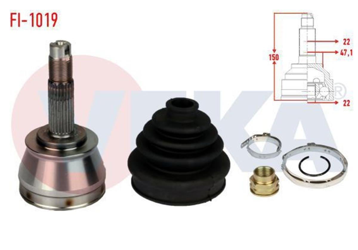 Fiat Palio Albea Aks Kafası Dış Veka Abs'li (Sağ/Sol) 1.2 16V