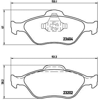 Ford Fiesta Fusion Mazda 121 Mazda 2 Ön Balata BREMBO