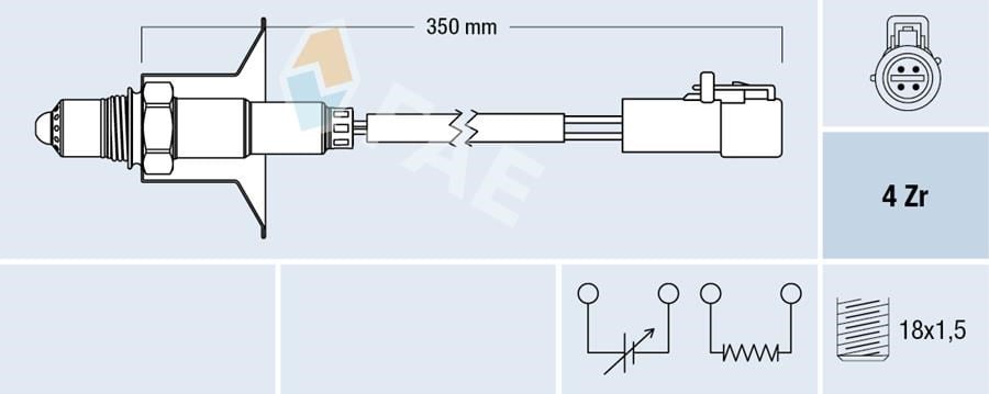 Ford Fiesta V Oksijen Sensörü 1.25-1.6-1.4 16V FAE