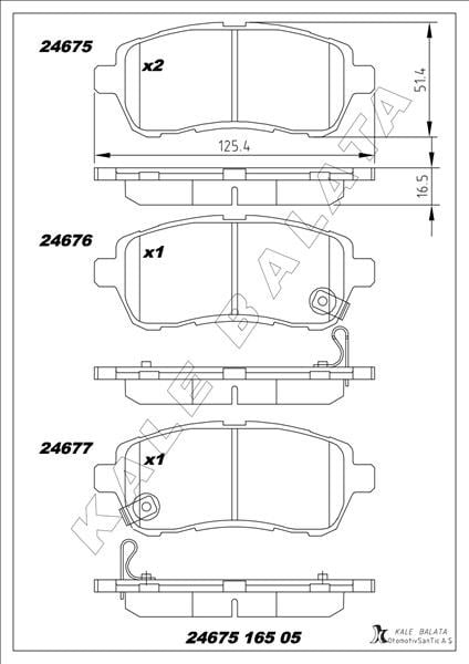 Ford Fiesta VI Ön Fren Balatası KALE-BALATA