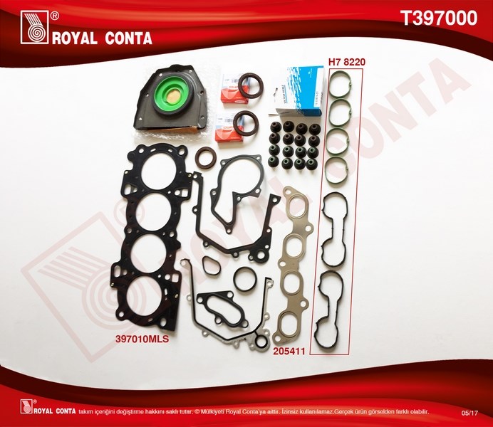 Ford Fiesta Focus Puma 1.6 16V Motor Takım Conta Keçeli Sübap Lastikli ROYAL