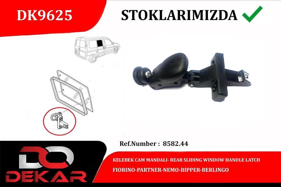 Fiat Fiorino Kelebek Cam Mandalı Arka DEKAR