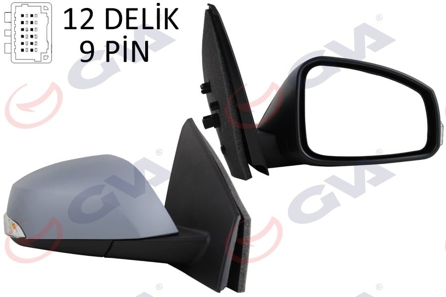 Renault Fluence Dış Dikiz Aynası Sağ Elektrikli Isıtmalı Sinyalli Astarlı... GVA