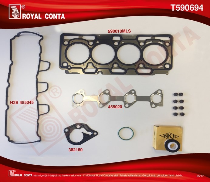 Renault Fluence Kangoo Megane III Üst Takım Conta SKT Keçeli Subap Lastikli... ROYAL
