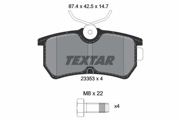Ford Focus 1 Arka Fren Balatası TEXTAR
