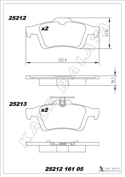 Ford Focus II Arka Fren Balatası KALE-BALATA
