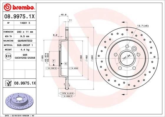 Focus II C-Max Volvo V50 C30 C70 II S40 II Arka Fren Diski Aynası [17 Jant -... BREMBO