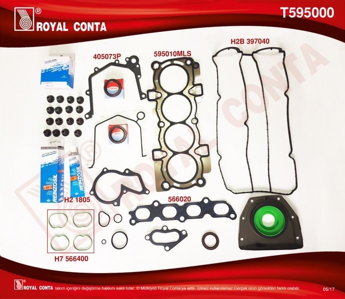 Ford Focus II Motor Takım Conta Reinz Keçeli Subap Lastikli 1.6 16V 100HP ROYAL