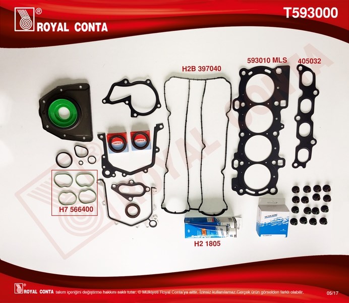 Ford Focus II Motor Takım Conta Reinz Keçeli Subap Lastikli 1.6 16V 100HP ROYAL