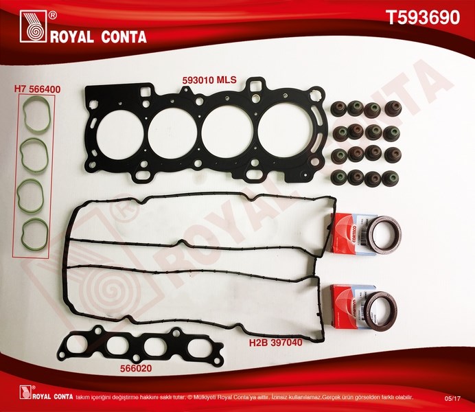 Ford Focus II 1.6 16V Üst Takım Contası Keçeli ROYAL