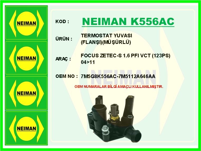 Ford Focus Termostat Yuvası Flanşı Müşürlü 1.6 PFI VCT BESCHER