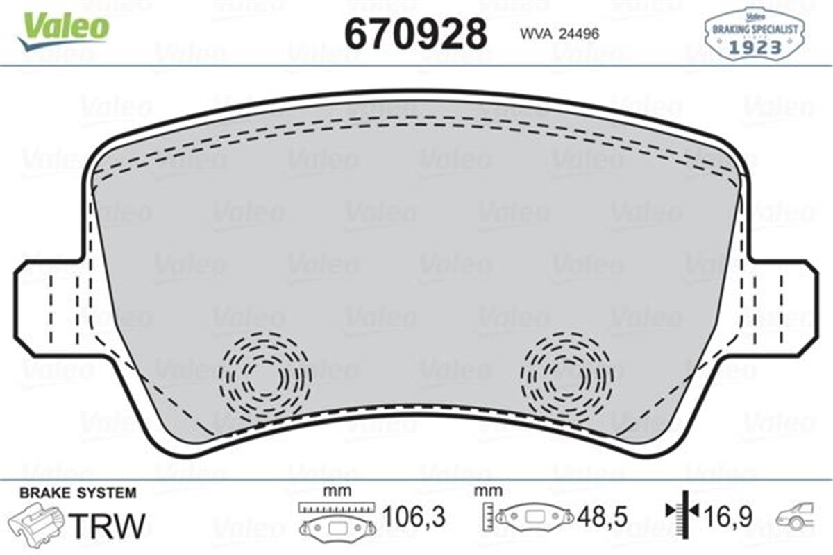 Ford S-Max Galaxy Volvo S60 S80 V60 V70 Arka Fren Balatası 6G912m008fd-30794554-Lr027129