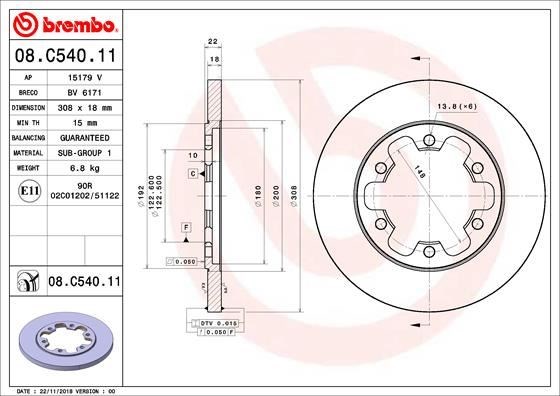 Ford Transit V363 Arka Fren Aynası Çift Teker BREMBO
