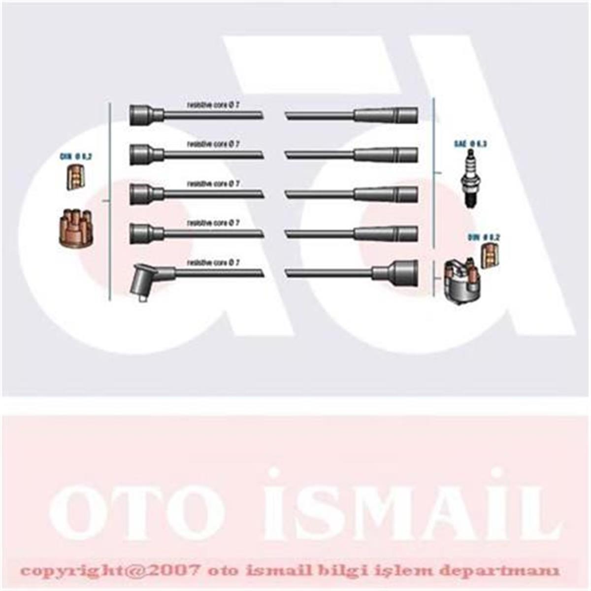 Ford Taunus Sierra (82-90) 1.6 2.0 Buji Kablo Tk 80B612280aa