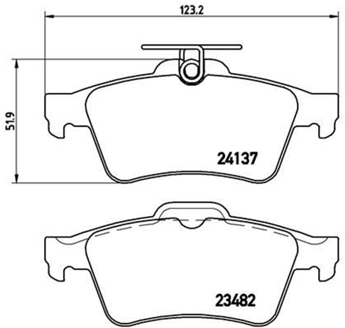 Ford Focus 2 Cmax (2003>) Opel Vectra C (2002>) Arka Balata 3M512m008ac-440601689R-9319262