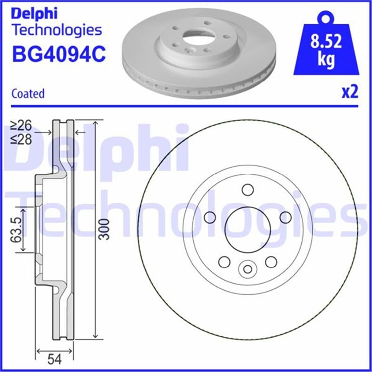 Ford Mondeo Land Rover Freelander 2 Fren Diski Ön 300Mm 7G911125ba-Lr007055-30769056