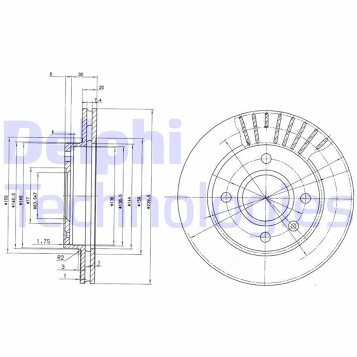 Ford Fiesta Escort (91>) Fren Diski Ön 240Mm Ys6j1125cc-5028281-1019604-110