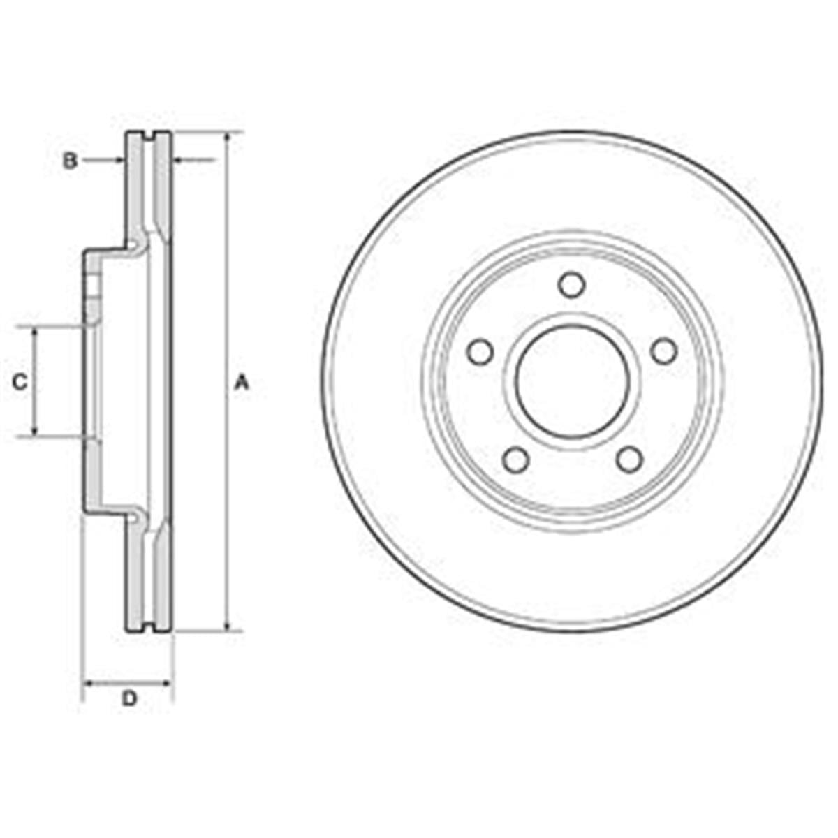 Ford Focus (2004-2012) Cmax (2007-2010) Fren Aynası Ön 278X25x5