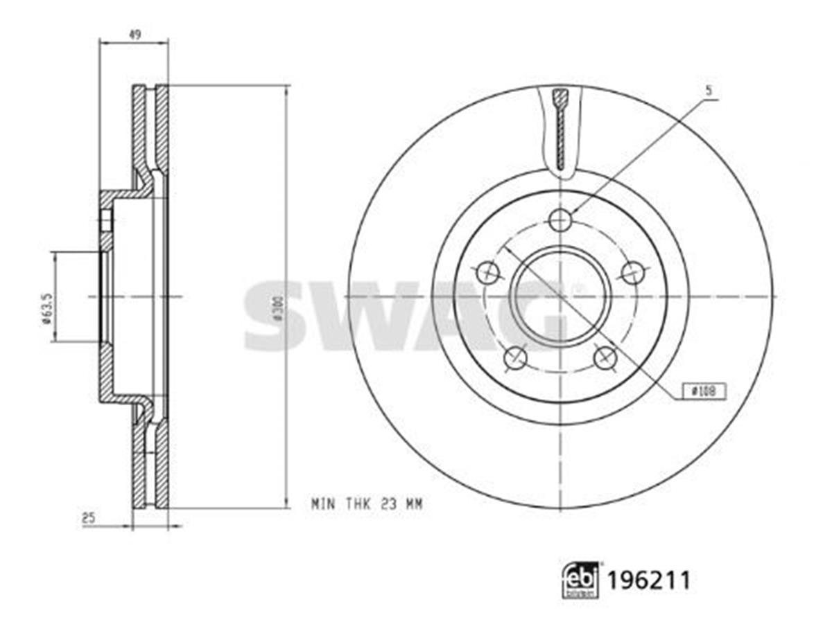 Ford Connect Ön Fren Diski 2252901-2252903-2279487-227948
