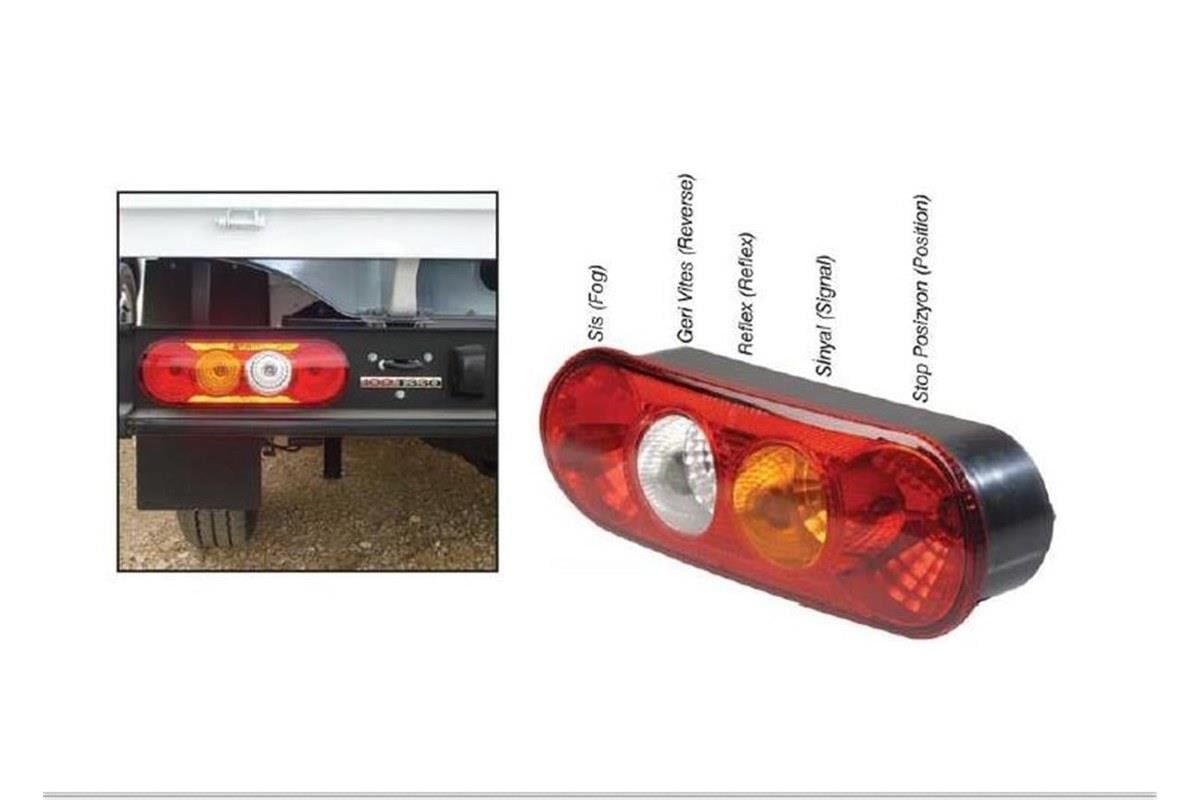 Asfar Transit Kamyonet Stop Lambası Kablolu Komple R/L Ym.V347 Ch.Cvt-235