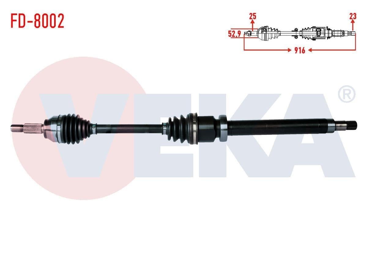 Ford Fiesta V Aks Komple Ön Sağ Veka (1.4 Tdcı 2001-2008)
