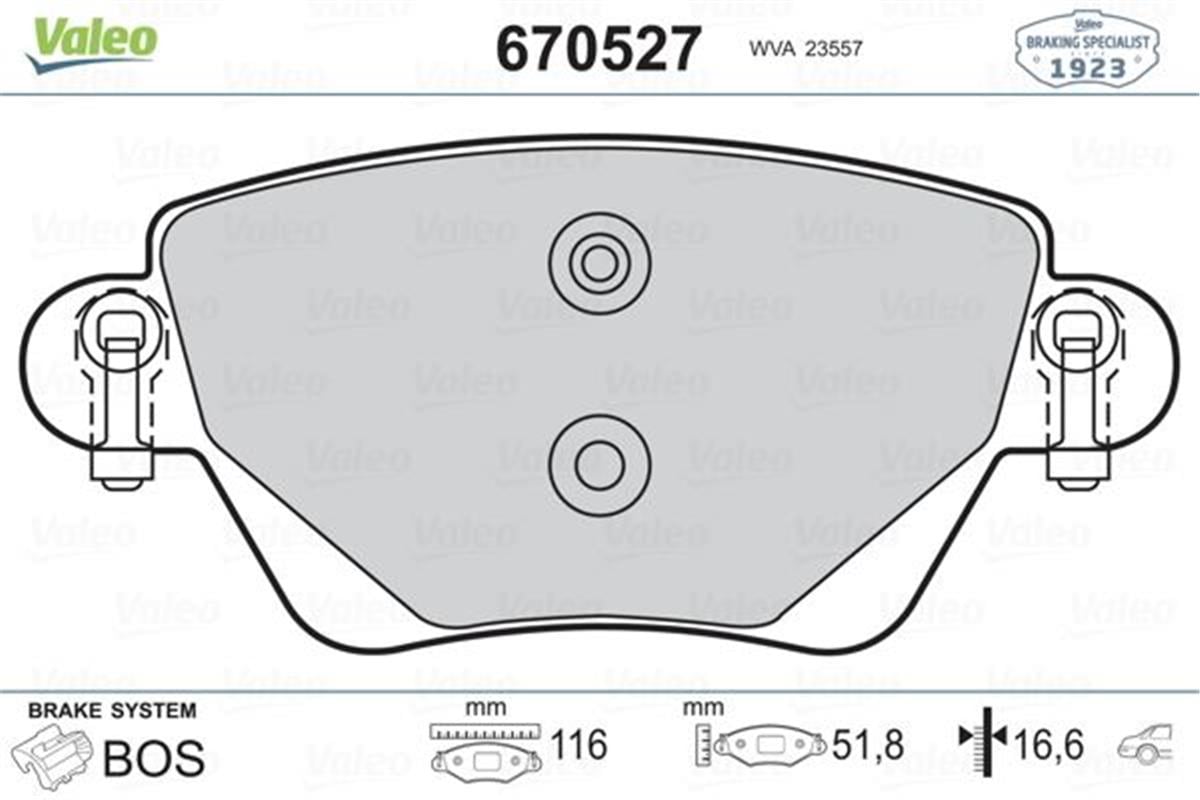 Renault Kangoo Ford Mondeo Jaguar X-Type Arka Balata 7701207187-1S712m008ad-Wva2355
