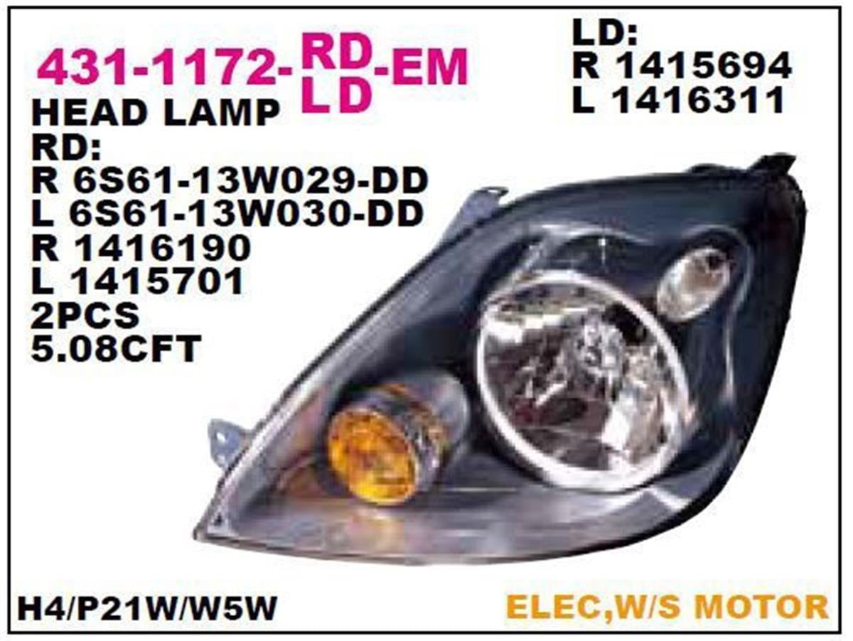 Ford Fiesta Bm (06-09) Sol Far Depo 6S61 13W030 Cd