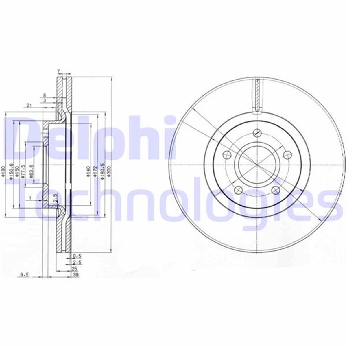 Ford Focus C Max Kuga Connect Fren Diski Ön Dv611125ca-Dv611125ea-31362412