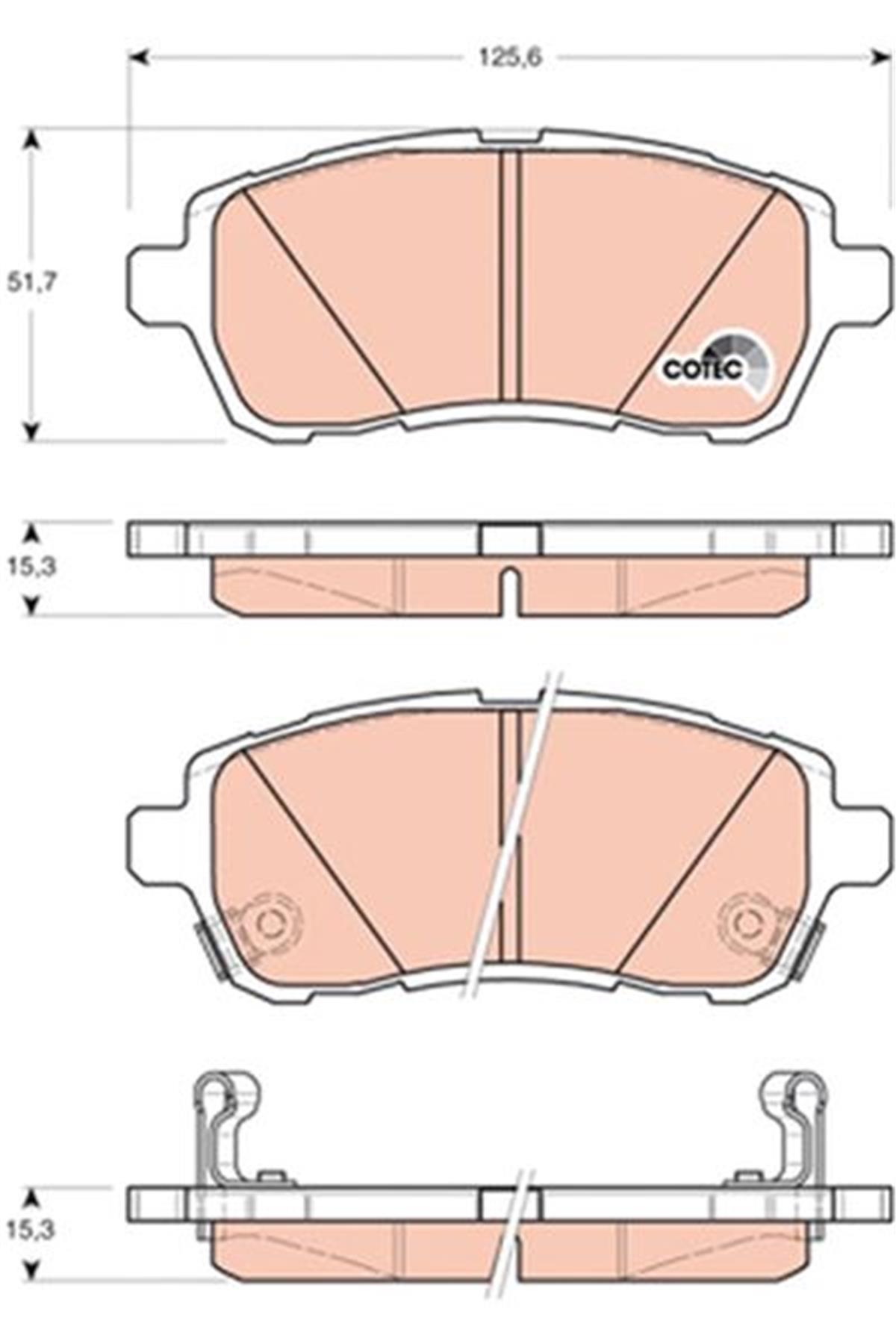 Ford Fiesta 6 (08>) Suzuki Swift (10>) Fren Balatası Ön 1550219-8V512k021aa-04465B1120