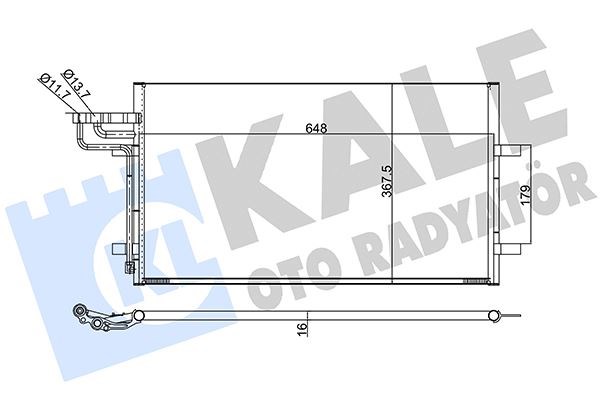 Ford Focus C-Max 03-07 1.6-1.8-2.0-1.6TDCI-1.8TDCI-2.0TDCI Klima Radyatörü... KALE-RADYATOR