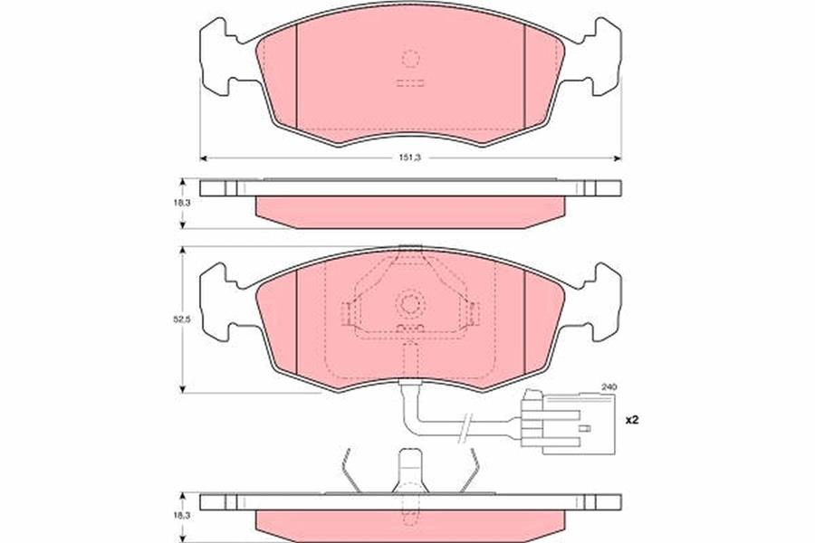 Ford Scorpio I Sierra I Panther Kallista Ön Aks Disk Balata TRW