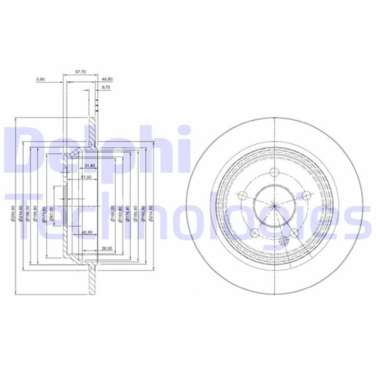 Ford Mondeo 4 S Max Galaxy (2007>2014) Arka Fren Disk Aynası 6G912a315ba-1405500-1379931
