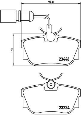 Ford Arka Fren Balatası Low-Met BREMBO