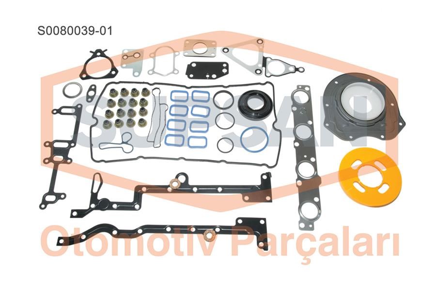 Ford Transit V184 Motor Takım Conta Keçeli S.Lastikli SKC'siz 2.4 TDI SUPSAN