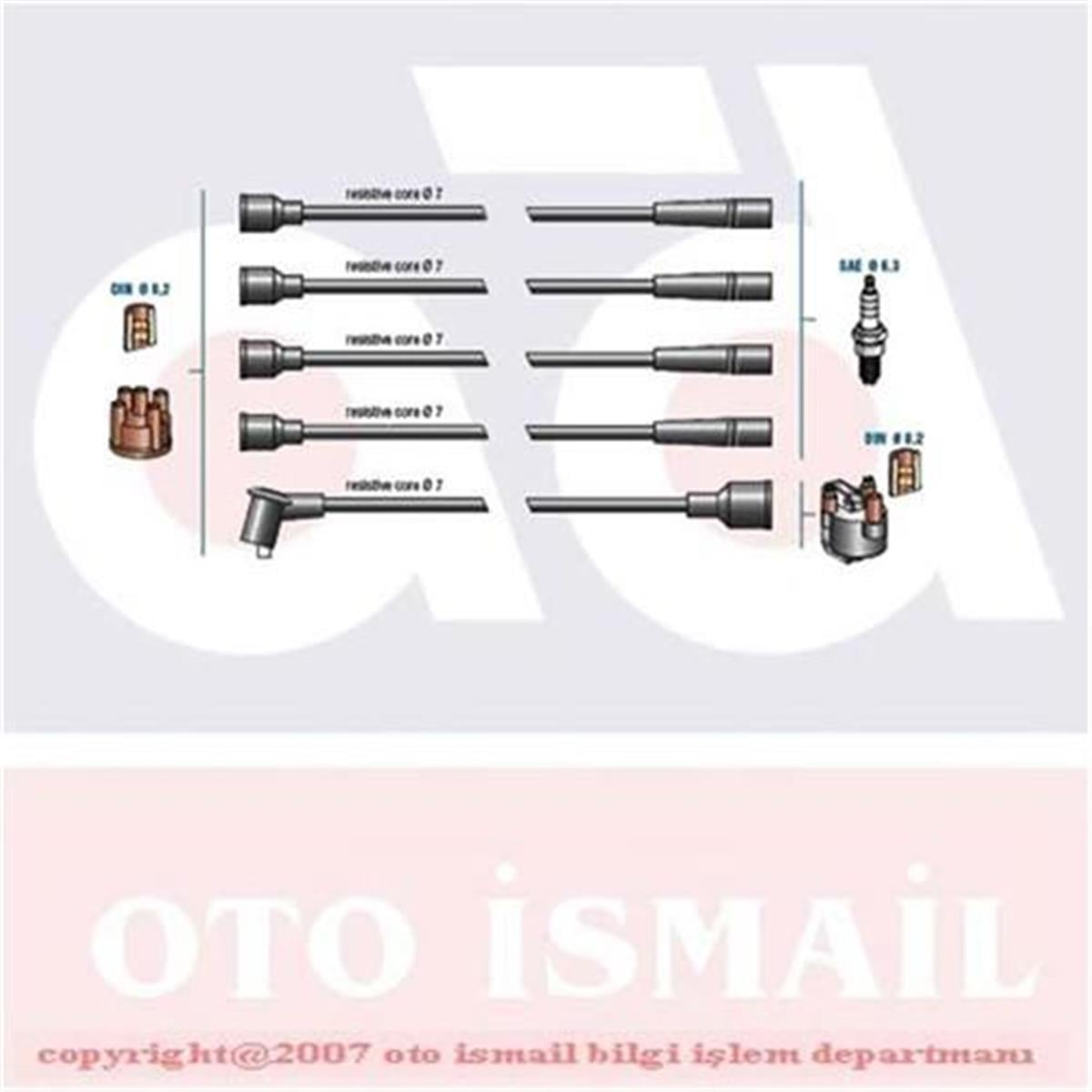 Ford Taunus Sierra (82-90) 1.6 2.0 Buji Kablo Tk 80B612280aa