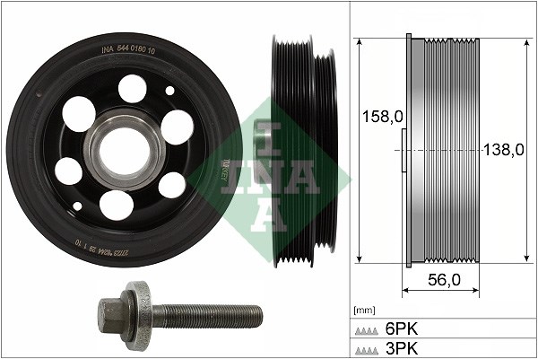 Ford Transit V363-V362, Mondeo V Krank Kasnağı ve Civatası INA