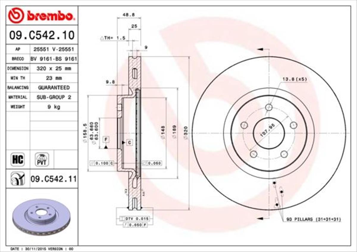Ford Connect Focus 3 Ön Fren Aynası Cv611125fa-Cv611125ga-1829608