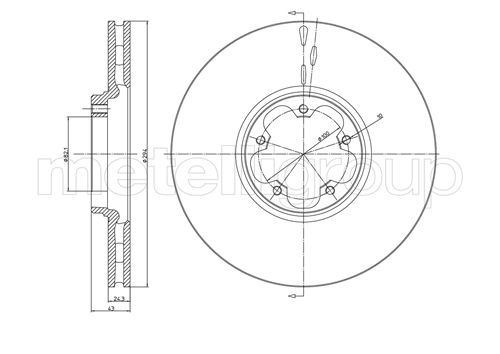 Ford Transit V184 Arkadan Çekişli Ön Fren Aynası Havalı CIFAM