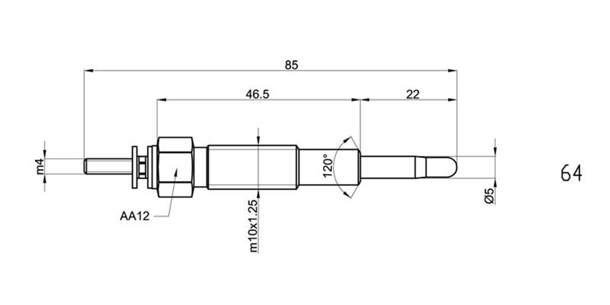 Ford Ranger 2.5 Kia Sportage 2.0 Mazda 2.5D Kızdırma Bujisi Xm3412a342ba-Ok71018140-Rfn118