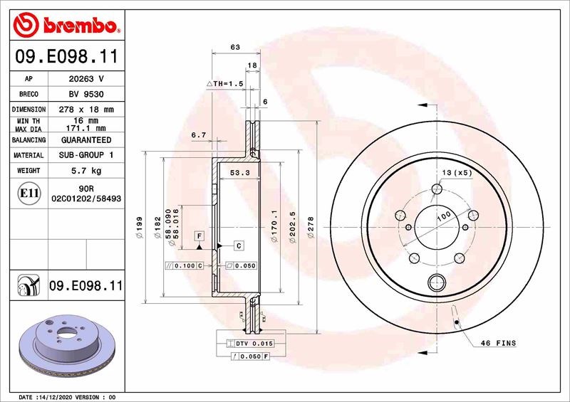 Subaru Forester Arka Fren Diski Dolu Tip Kaplamalı BREMBO