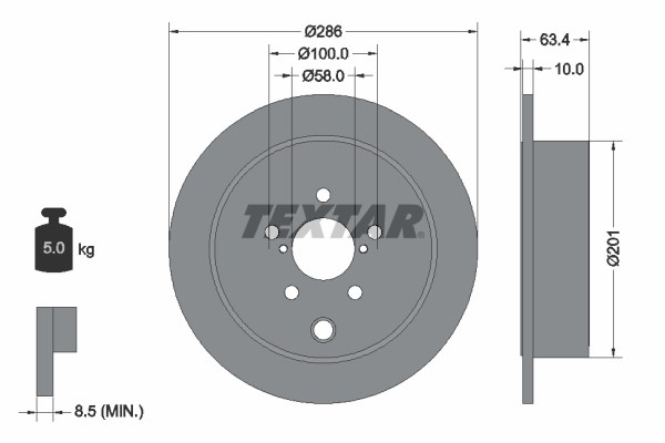 Subaru Forester Arka Fren Diski TEXTAR