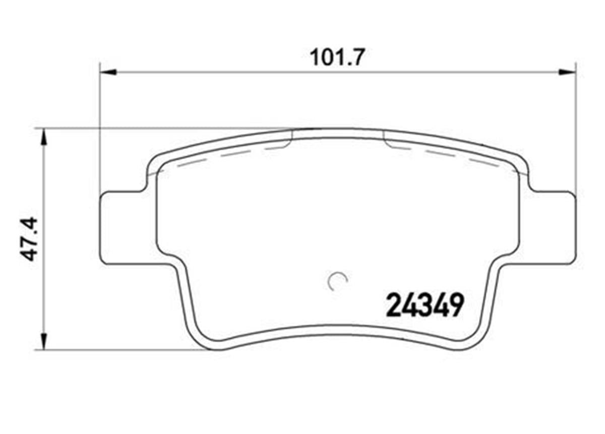 Fren Balatası Arka (Fiat: Grande Punto 10/05-/Opel: Corsa D 1.7Cdtı 06-)