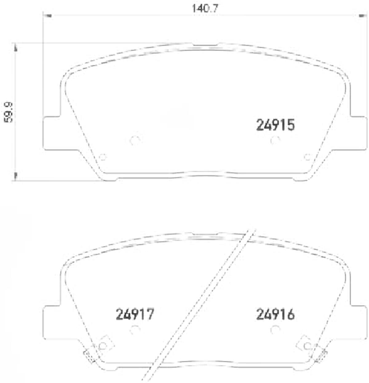 Fren Balatası On Hyundaı Elantra 2011-/ Elantra 2016-/ I30 2011-/ Santafe 13-/ K
