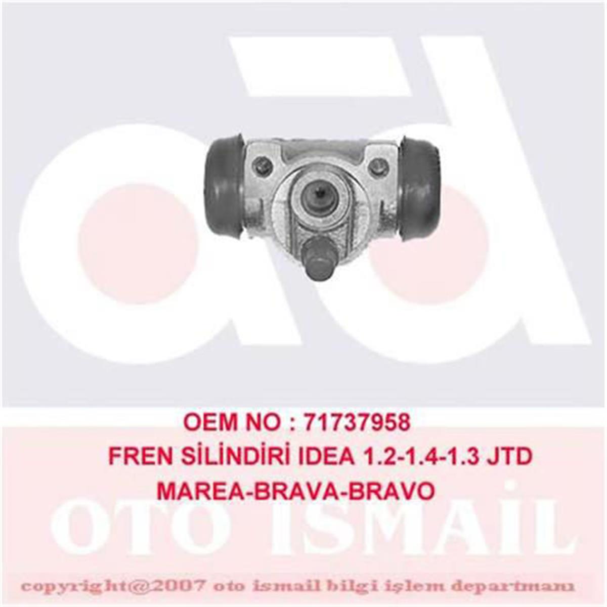 Fren Silindiri Brava 1.2-1.6-1.8 95-02 Brava 1.2-1.6 96-02 Marea 1.2-1.6 96-02 2