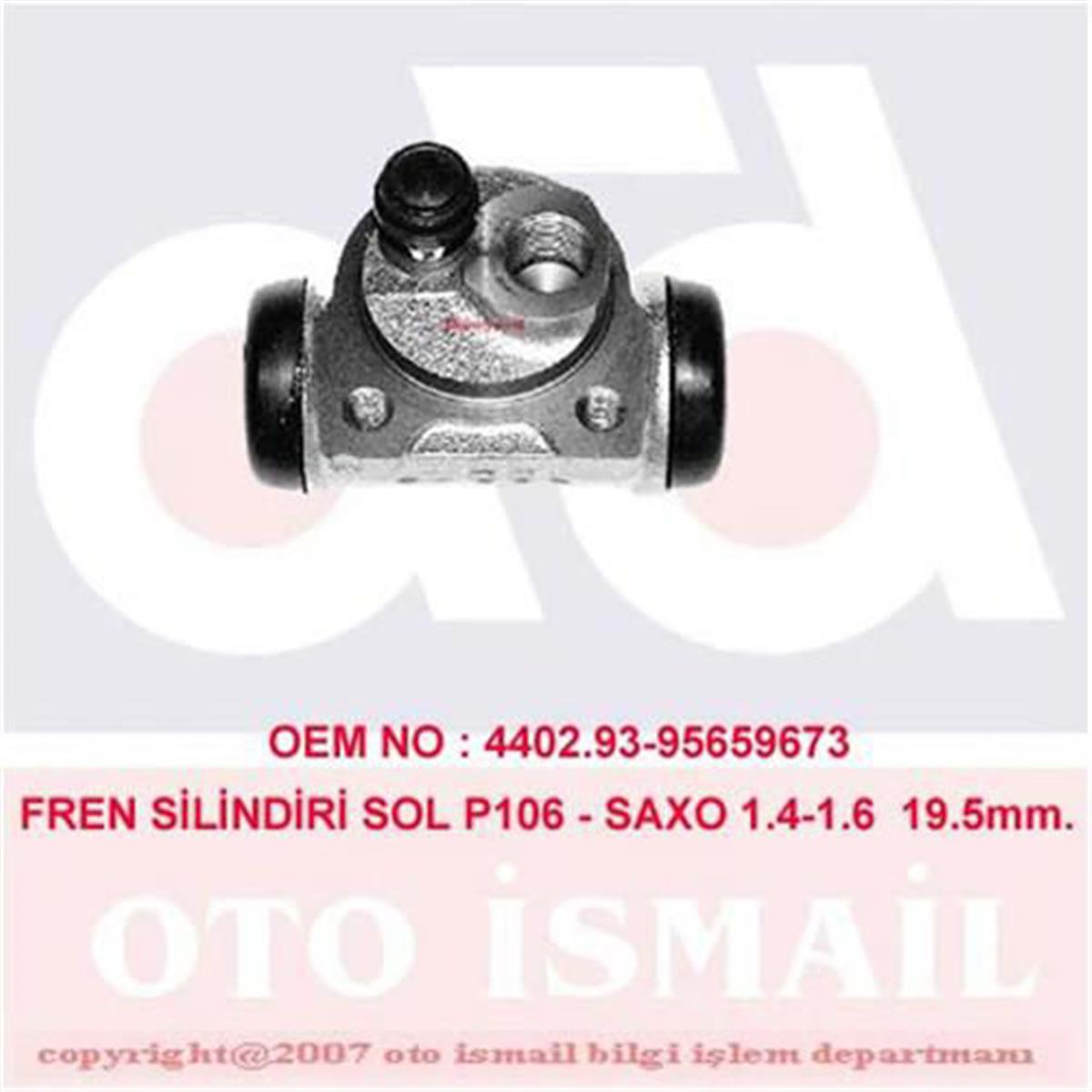 Fren Silindiri Sol Peugeot 106 1.3-1.4-1.6 92-01 Saxo 1.0-1.1-1.4-1.6-1.5D 96-03